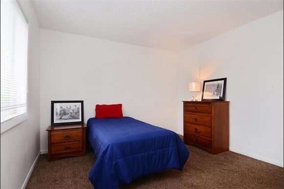 This spacious bedroom could be yours if you rent at Pangea Vineyards in Indianapolis!